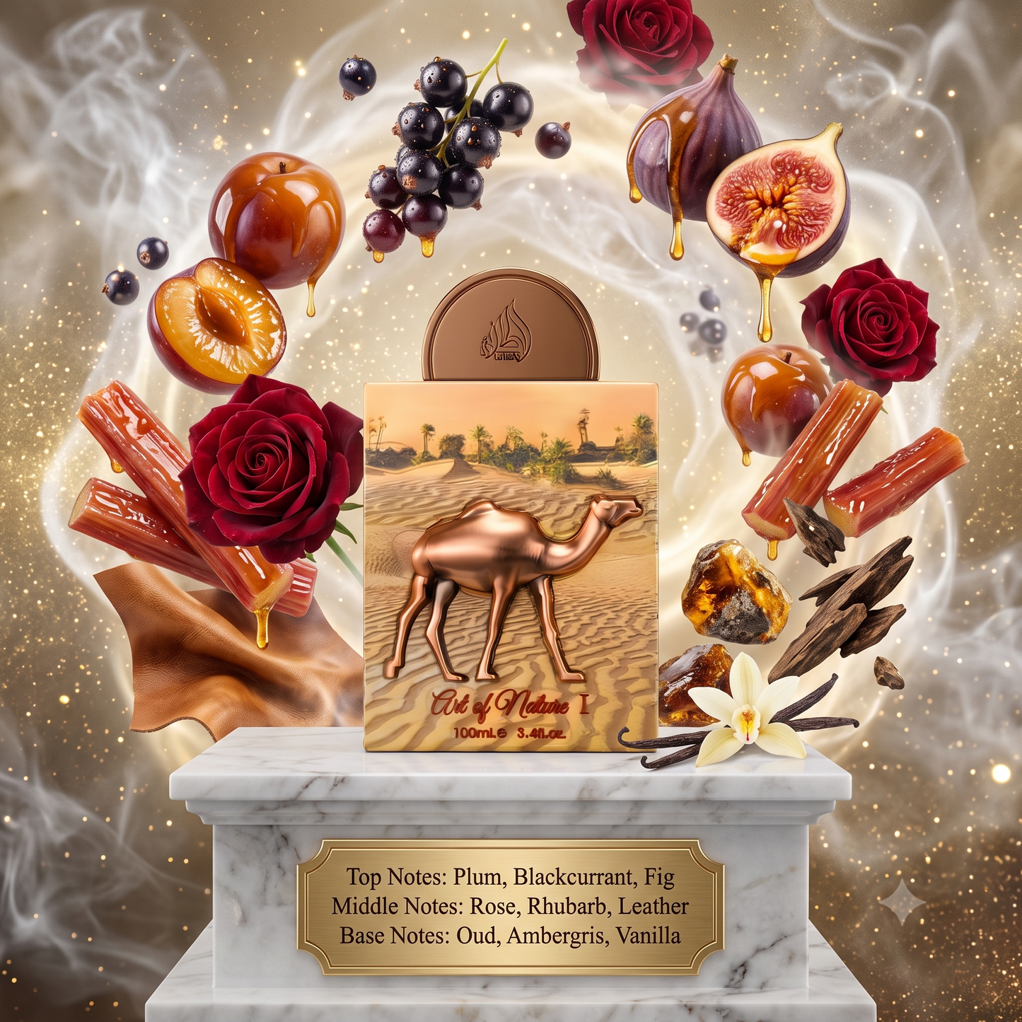 Art of Nature 1 by Lattafa Samples & Travel Size (3ml, 5ml, 10ml) Fruity Leather Oud Fragrance 