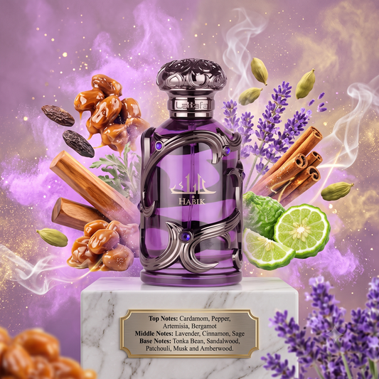 Habik For Men by LATTAFA - 3ml, 5ml Sample/Decant | Mandarin, Lavender & Vanilla 