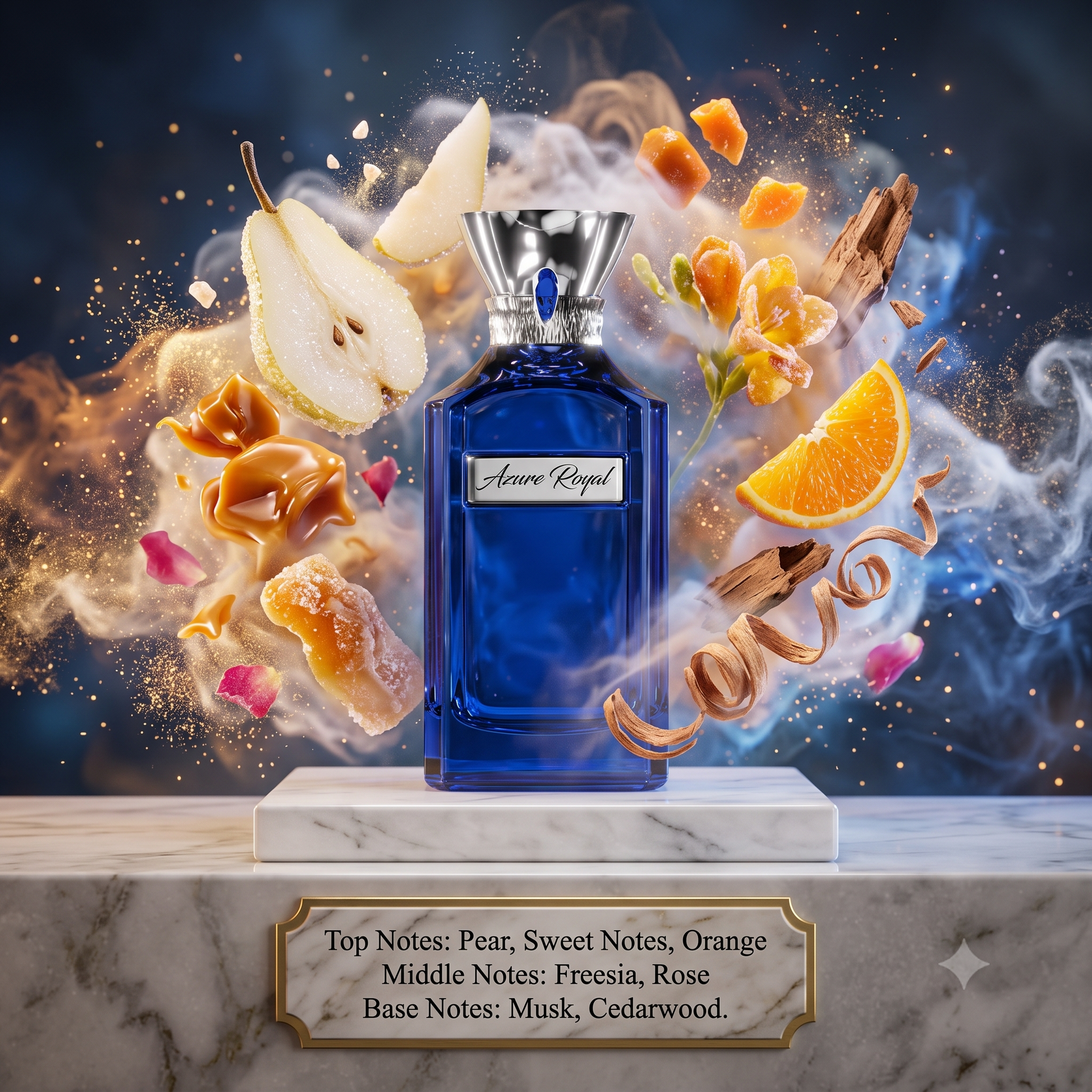 Azure Royal 100ml EDP by Ahmed Al Maghribi Samples & Travel Size (5ml) Sweet Fruity Floral Musk Fragrance 
