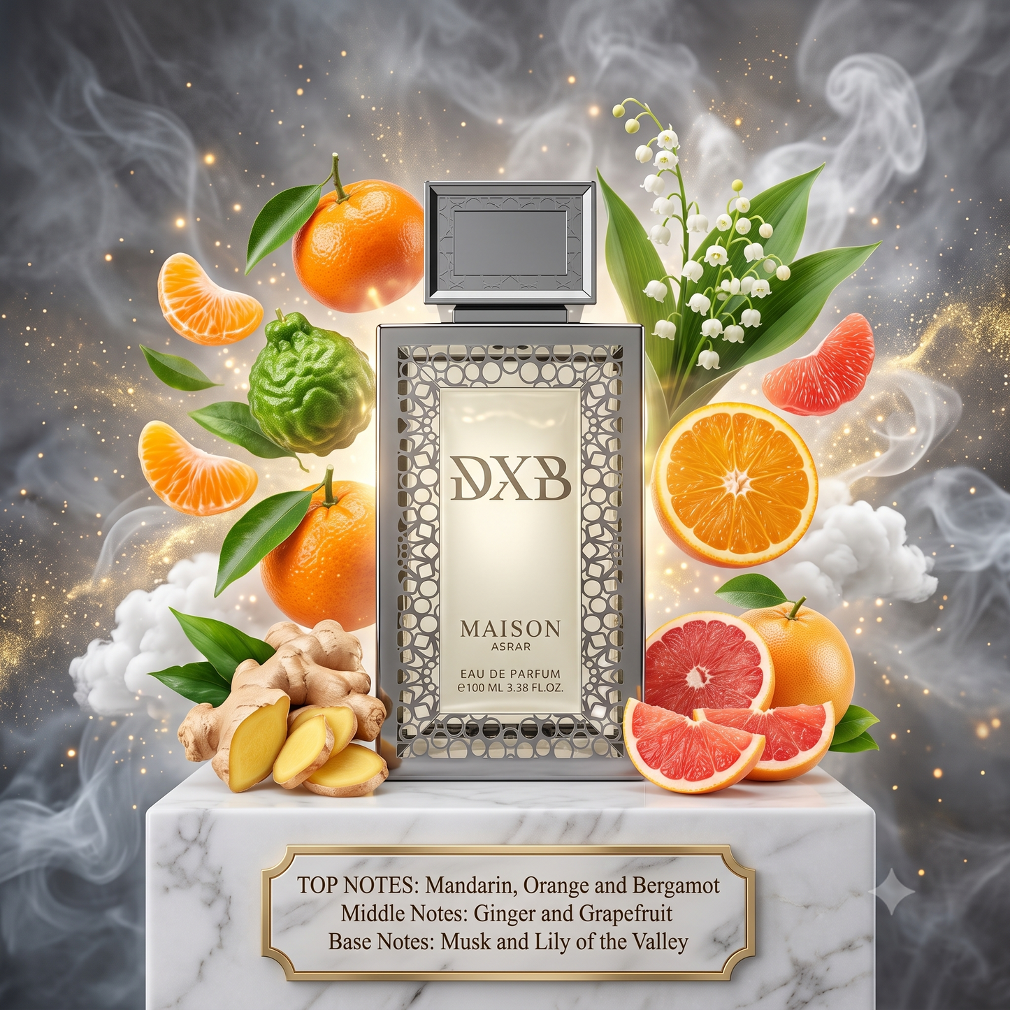 DXB by MAISON ASRAR - 3ml, 5ml, 10ml Sample/Decant | Mandarin, Grapefruit, Ginger & Musk 