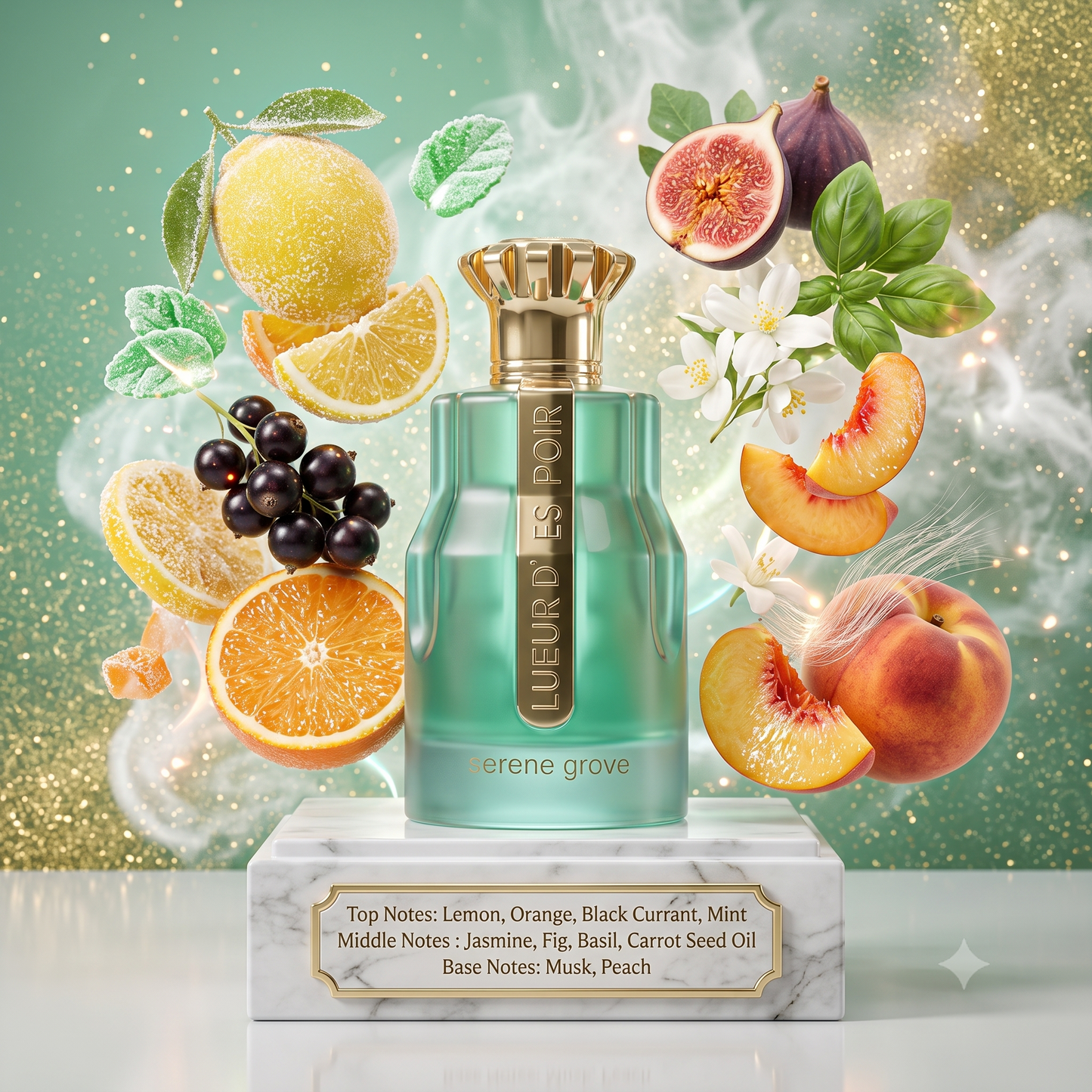 Lueur D'espoir Serene Grove by Paris Corner Samples & Travel Size (3ml, 5ml, 10ml) Fresh Aromatic Fruity Fragrance 