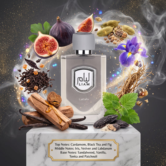 3ml/5ml/10ml Liam Grey 100ml EDP | Lattafa Perfumes | Woody Aromatic Fragrance Perfume Sample - Decants 