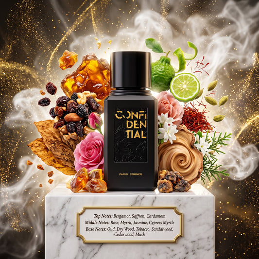 Confidential by Paris Corner - 5ml Sample/Decant | Warm Spice, Rose & Tobacco 