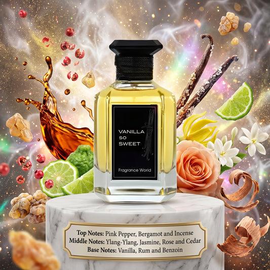 3ml/5ml/10ml Vanilla So Sweet 100ml EDP | Fragrance World | Creamy & Sweet Fragrance Perfume Sample - Decants 
