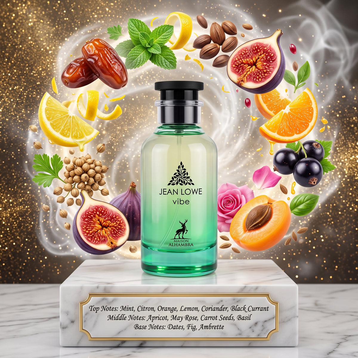 3ml/5ml/10ml Jean Lowe Vibe 100ml EDP | Maison Alhambra | Citrus Aromatic Fruity Fig Perfume - Fragrance 