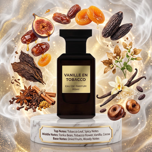 3ml/5ml/10ml Vanille En Tobacco | Fragrance World | A Warm & Sensual Tobacco & Vanilla Fragrance Perfume Sample - Decants 