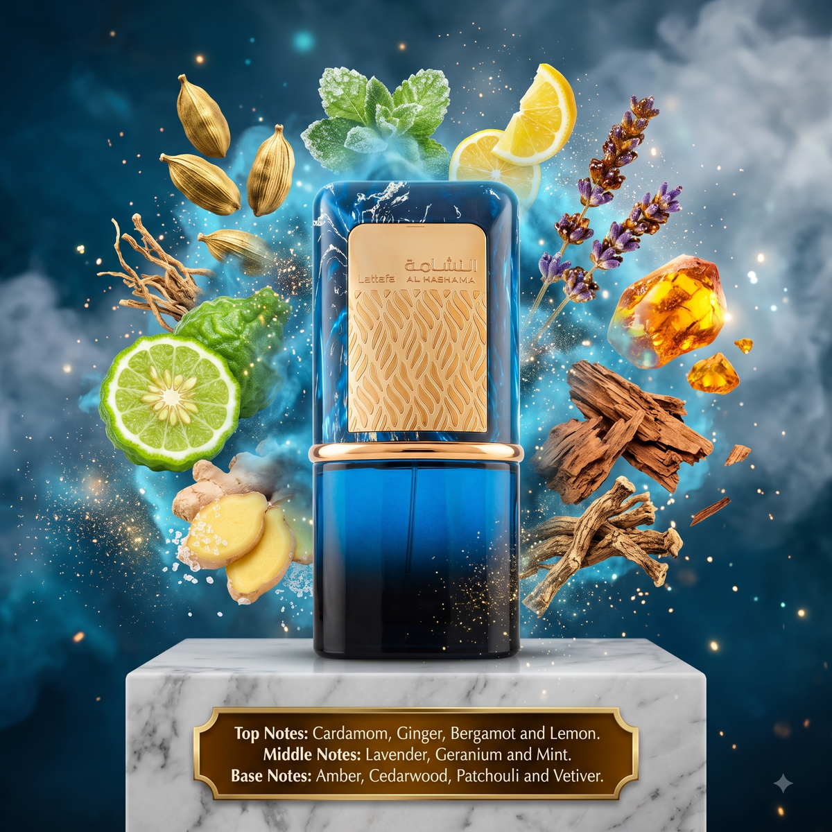 3ml/5ml/10ml Sample/Decant Al Nashama Caprice Lattafa | Fresh Spicy Aromatic with Woody Amber Base 