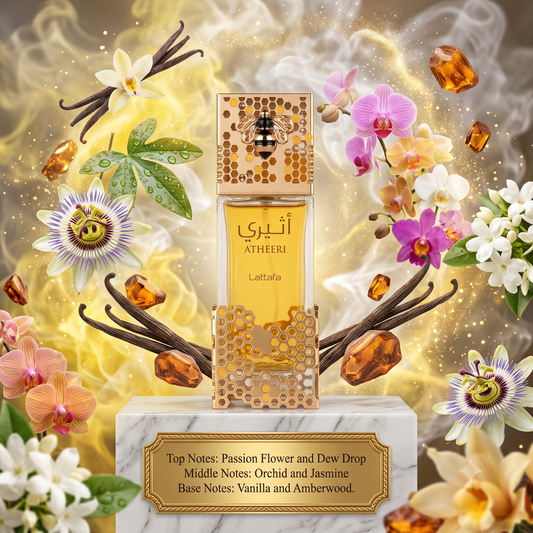 3ml/5ml/10ml Sample/Decant Atheeri Lattafa Perfumes | Exotic Floral with Vanilla & Amberwood 