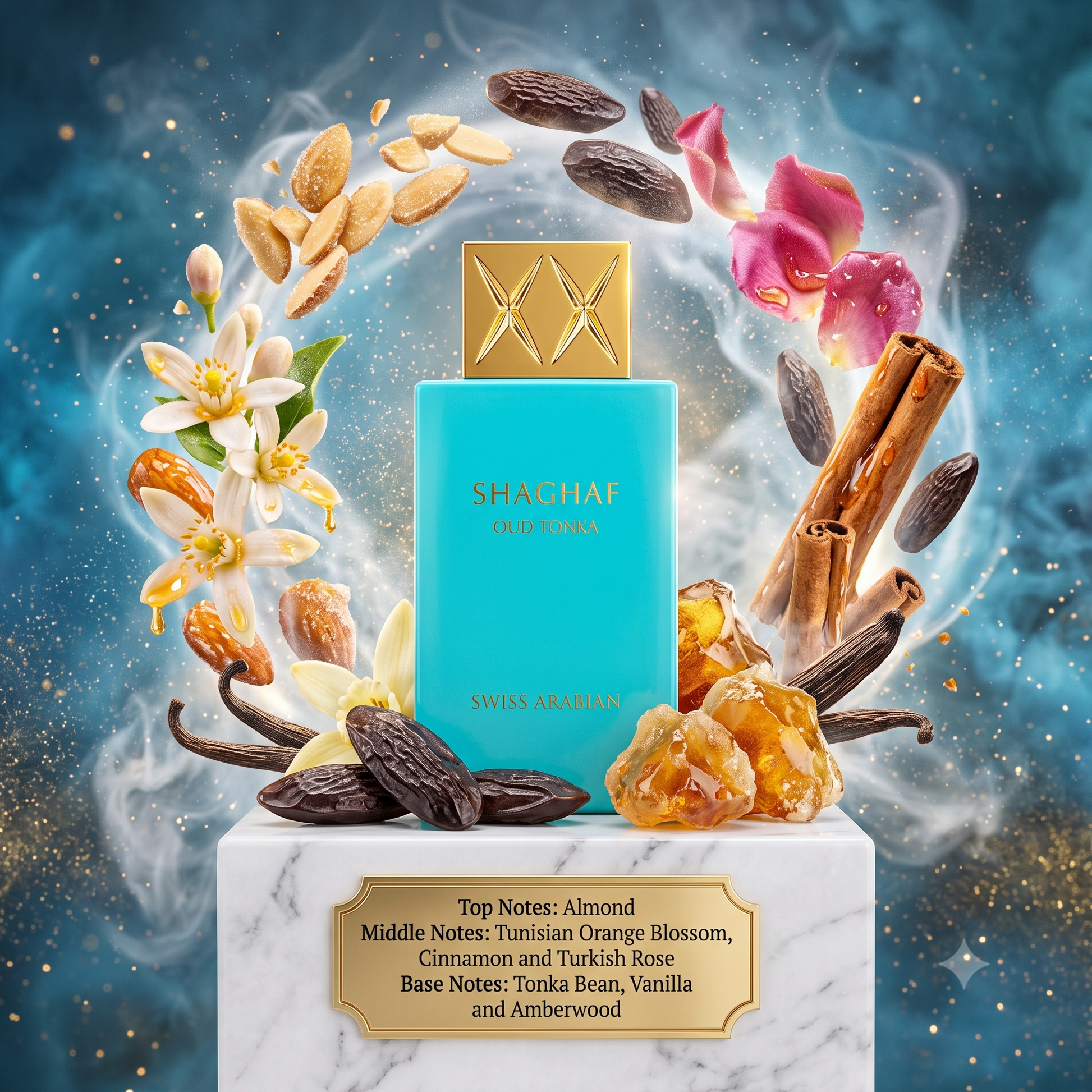 Shaghaf Oud Tonka by Swiss Arabian Samples & Travel Size (2ml, 3ml, 5ml, 10ml) Warm Spicy Nutty Gourmand Fragrance 