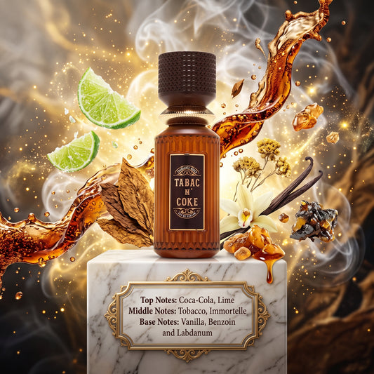 Tabac N Coke by FRAGRANCE WORLD - 5ml Sample/Decant | Coca-Cola, Tobacco & Vanilla 