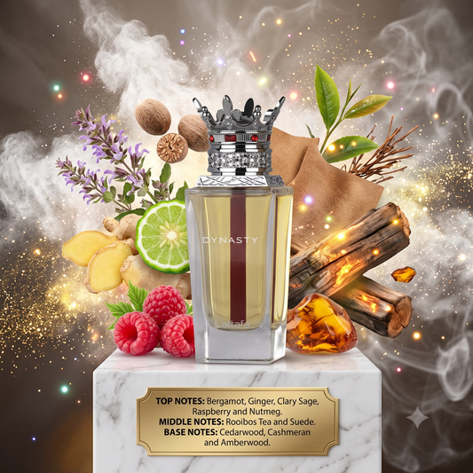 Dynasty by LATTAFA - 3ml, 5ml, 10ml Sample/Decant | Ginger, Raspberry, Suede & Cedarwood 