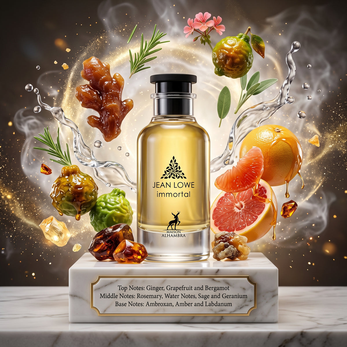 3ml/5ml/10ml Jean Lowe Immortal 100ml EDP | Maison Alhambra | Citrus Aromatic Fragrance Perfume Sample - Decants 