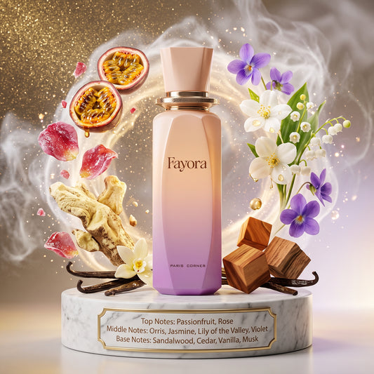 Fayora by PARIS CORNER - 3ml, 5ml, 10ml Sample/Decant | Passionfruit, Rose & Vanilla 