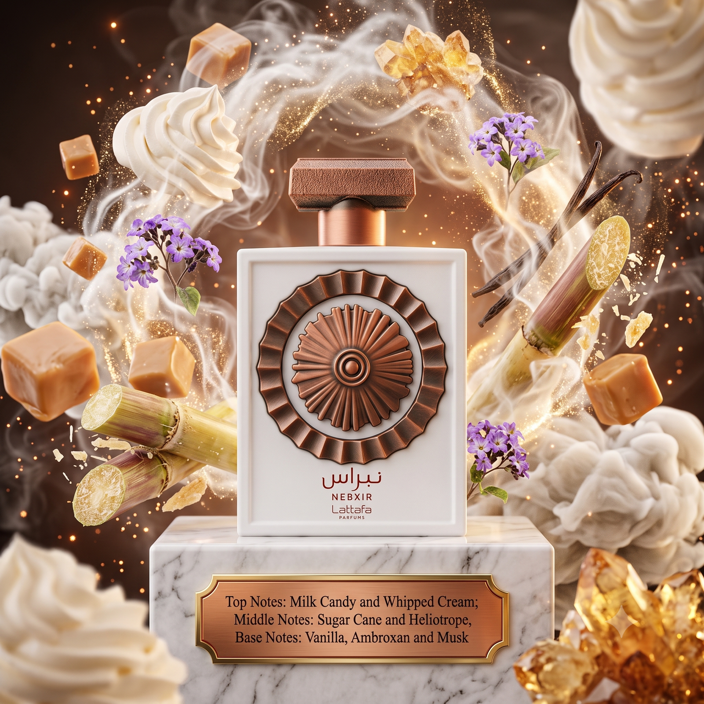 Nebras Elixir Lattafa Perfumes Eau de Parfum Samples & Travel Size (3ml,5ml, 10ml) - Candy, milk, cream Gourmand Fragrance 