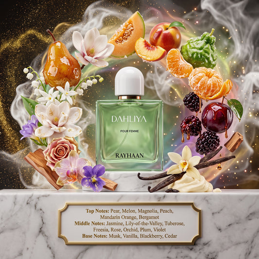 Dahliya by Rayhaan Samples & Travel Size (3ml, 5ml, 10ml) Fresh Fruity Floral Fragrance 