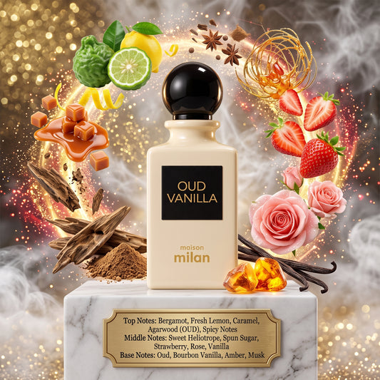 Oud Vanilla 90ml EDP by Maison Milan Samples & Travel Size (3ml, 5ml, 10ml) Sweet Woody Gourmand Vanilla Fragrance 