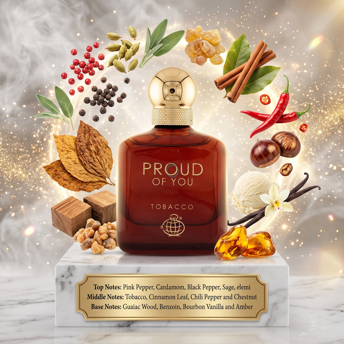 5ml Proud Of You Tobacco 100ml EDP | Fragrance World | Sample/Decant |Tobacco Vanilla Wood Spicy Perfume - Fragrance 