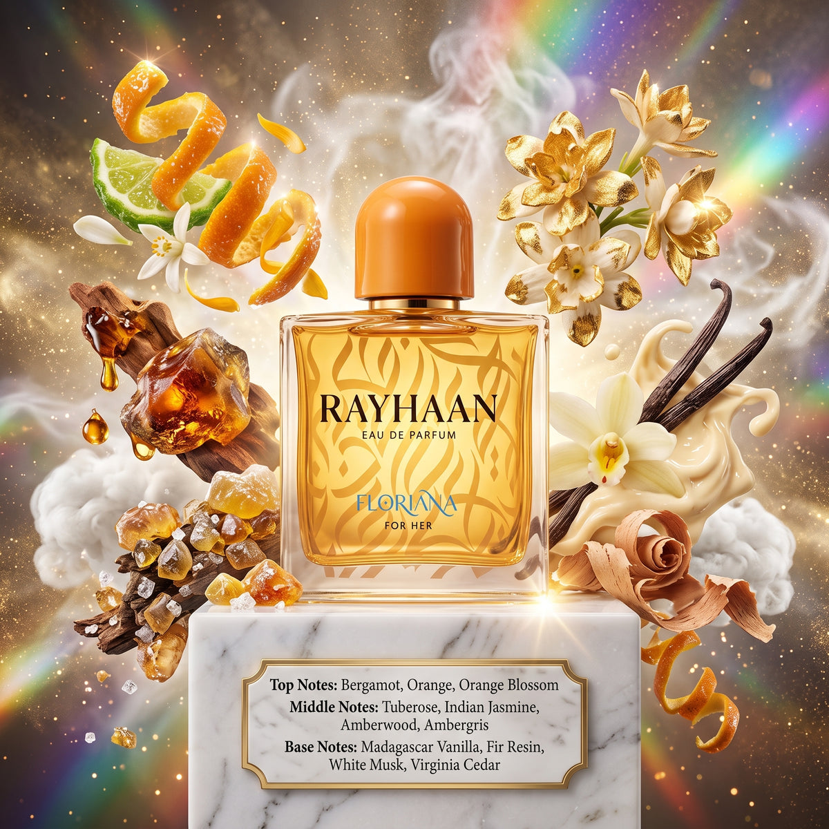 Rayhaan Floriana by Rayhaan Samples & Travel Size (3ml, 5ml, 10ml) Sweet White Floral Fragrance 