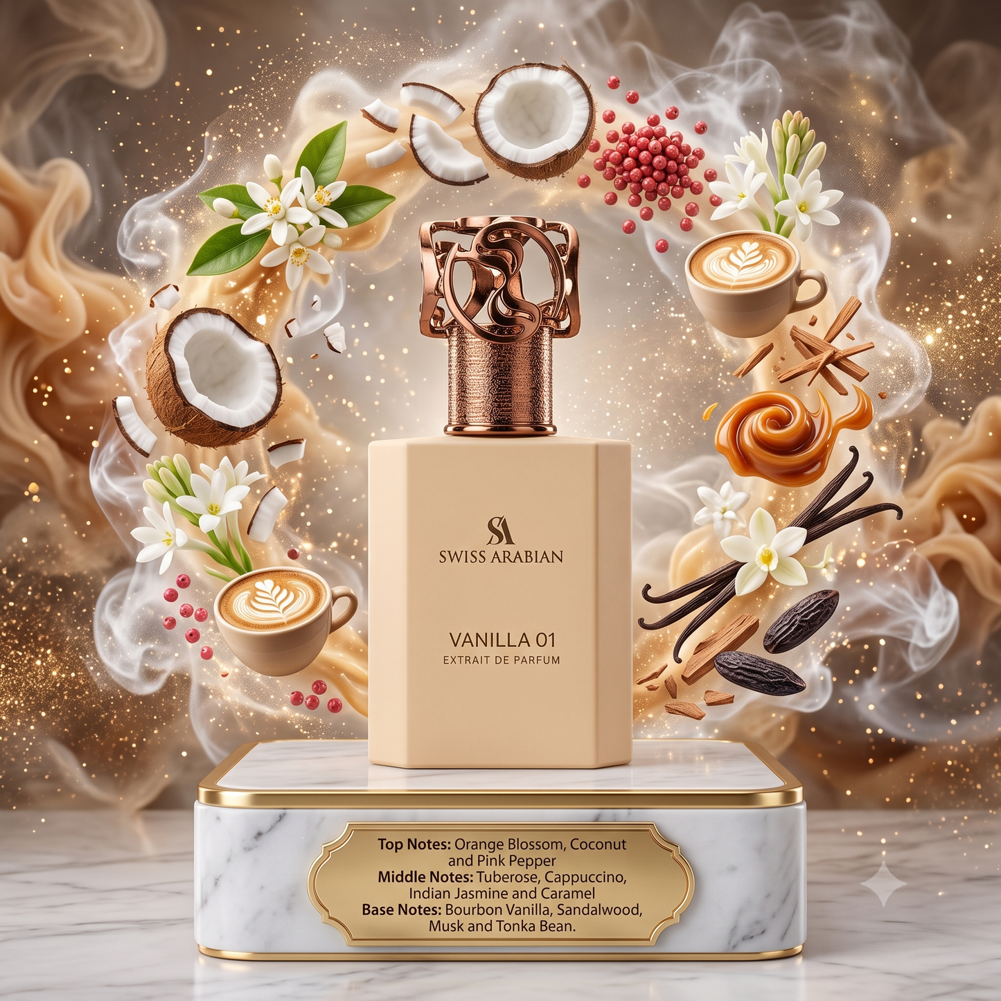 Vanilla 01 by Swiss Arabian Samples & Travel Size (2ml, 3ml, 5ml, 10ml) Sweet Gourmand Floral Fragrance 