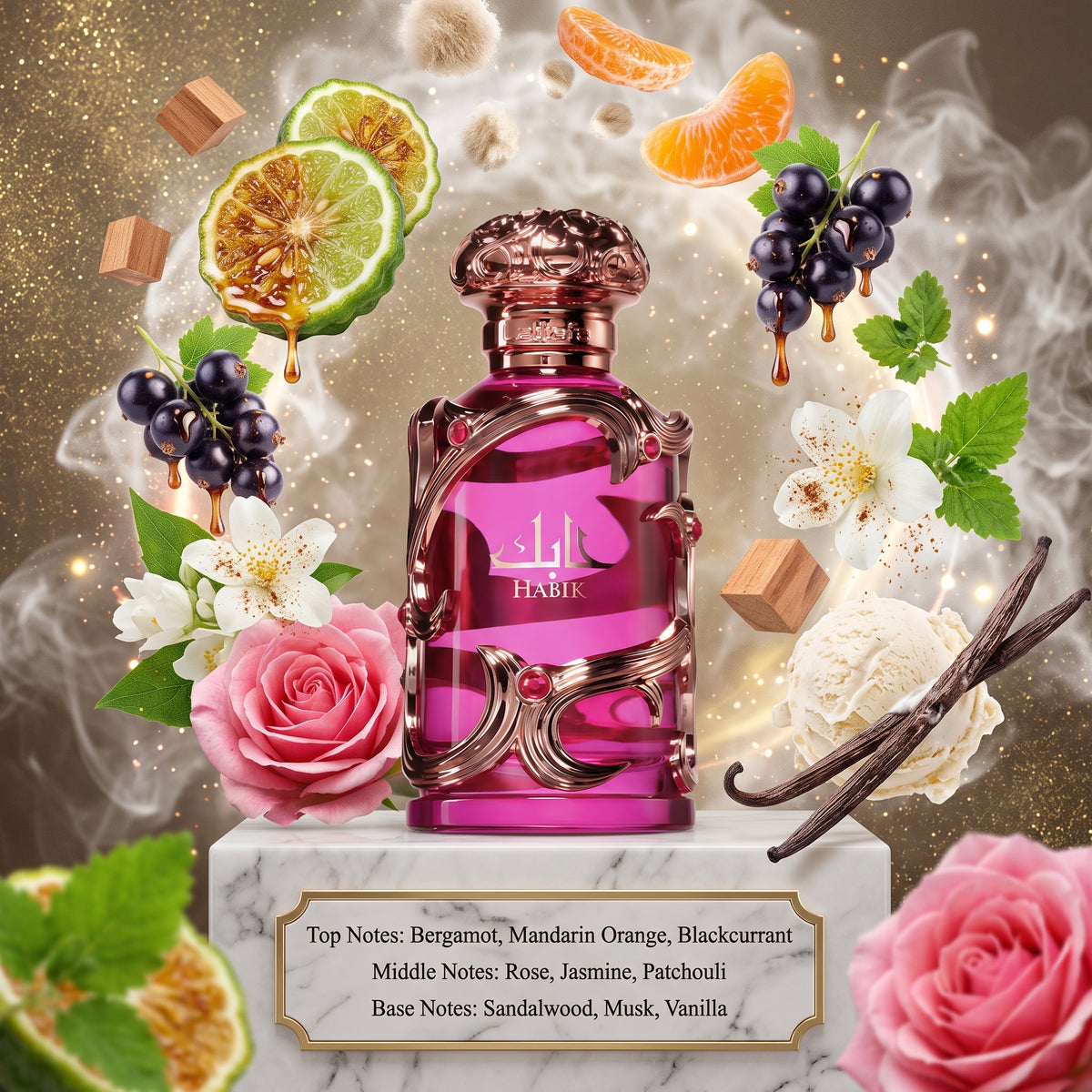 Habik For Women by LATTAFA - 3ml,5ml, 10ml Sample/Decant | Blackcurrant, Rose & Vanilla 