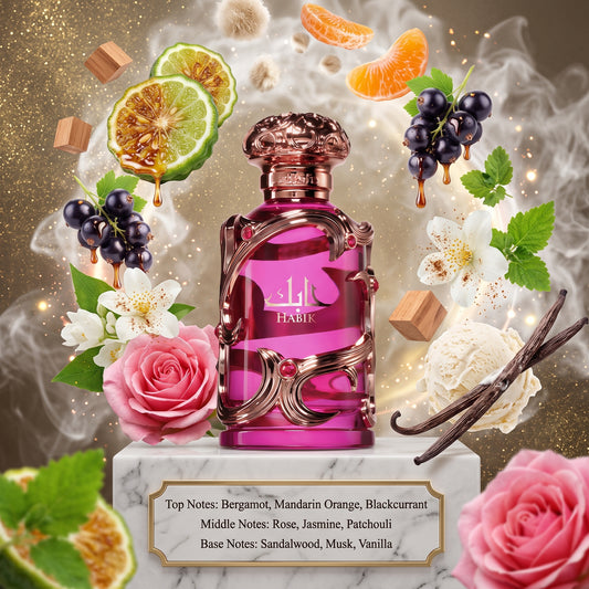 Habik For Women by LATTAFA - 3ml,5ml, 10ml Sample/Decant | Blackcurrant, Rose & Vanilla 