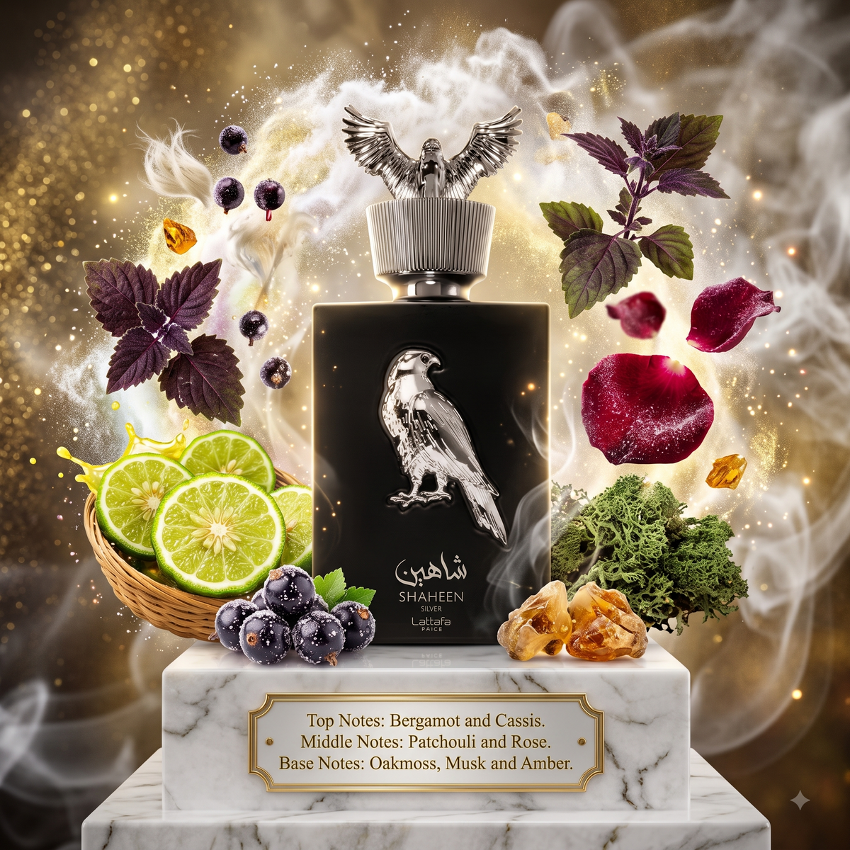 Shaheen Silver by LATTAFA PRIDE - 5ml Sample/Decant | Bergamot, Rose & Oakmoss 