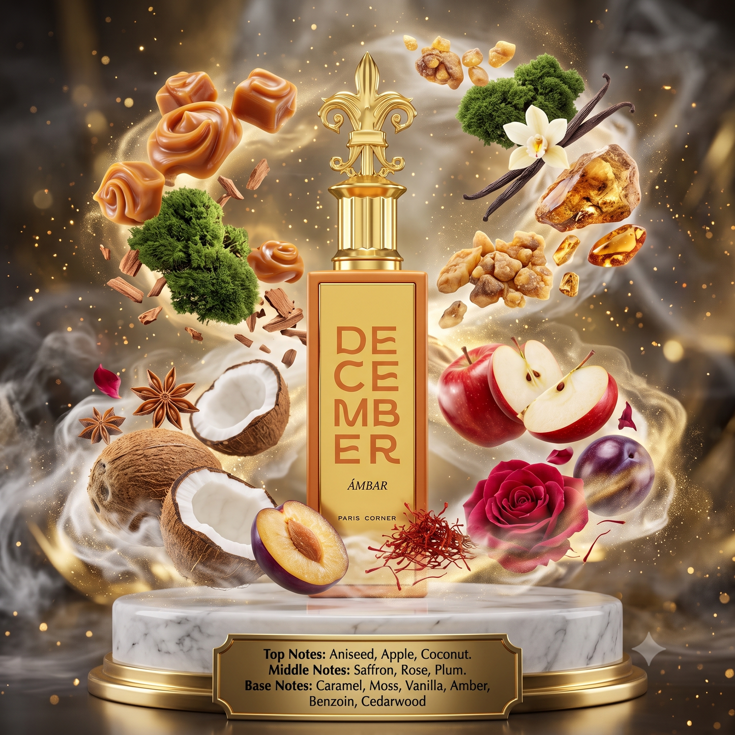 Paris Corner December Amber 85ml EDP Decant Sample - 3ml 