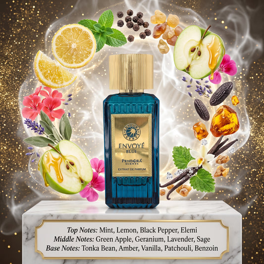 Paris Corner Envoye Blue - Samples & Travel Size (5ml) - Fresh Aromatic Citrus Mint Woody Fragrance 