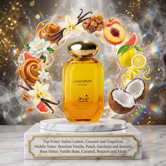 3ml/5ml/10ml Gigglepuff 100ml EDP | Hekayat Attar | Sample/Decant | Citrus Coconut Floral Gourmand Perfume - Fragrance 