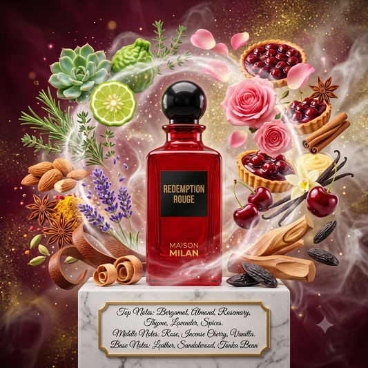 Redemption Rouge by Maison Milan Samples & Travel Size (3ml, 5ml, 10ml) Warm Spicy Cherry Leather Fragrance 