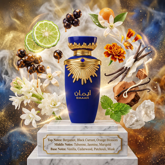 Emaan by Lattafa Samples & Travel Size (3ml, 5ml, 10ml) Sweet White Floral Citrus Fragrance 