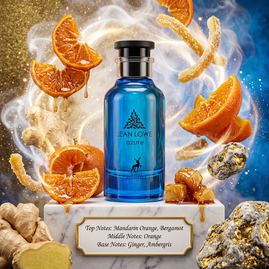 3ml/5ml/10ml Jean Lowe Azure 100ml EDP | Maison Alhambra | Sample/Decant | Bergamot Ginger Amber Citrus Perfume - Fragrance 