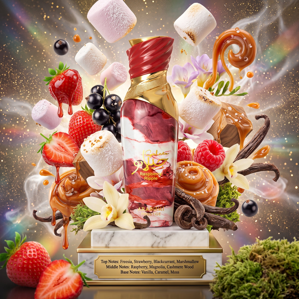 Gelato Raspberry Ripple by Arabiyat Prestige Samples & Travel Size (3ml, 5ml, 10ml) Sweet Berry Gourmand Fragrance 