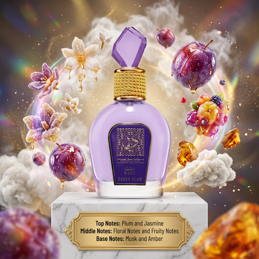 3ml/5ml/10ml Musk Sugar Plum | Lattafa Perfumes | A Sweet & Fruity Musk Fragrance Perfume Sample - Decants 