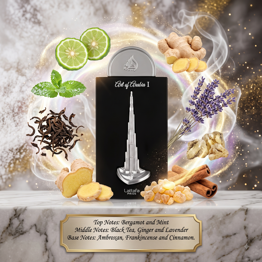 3ml/5ml/10ml Sample/Decant Art of Arabia I Lattafa Perfumes | Fresh Citrus & Mint with Spicy Aromatic Notes 