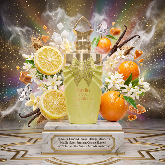 Jardin des Papillons by Paris Corner Samples & Travel Size (3ml, 5ml, 10ml) Sweet Citrus Gourmand Fragrance 