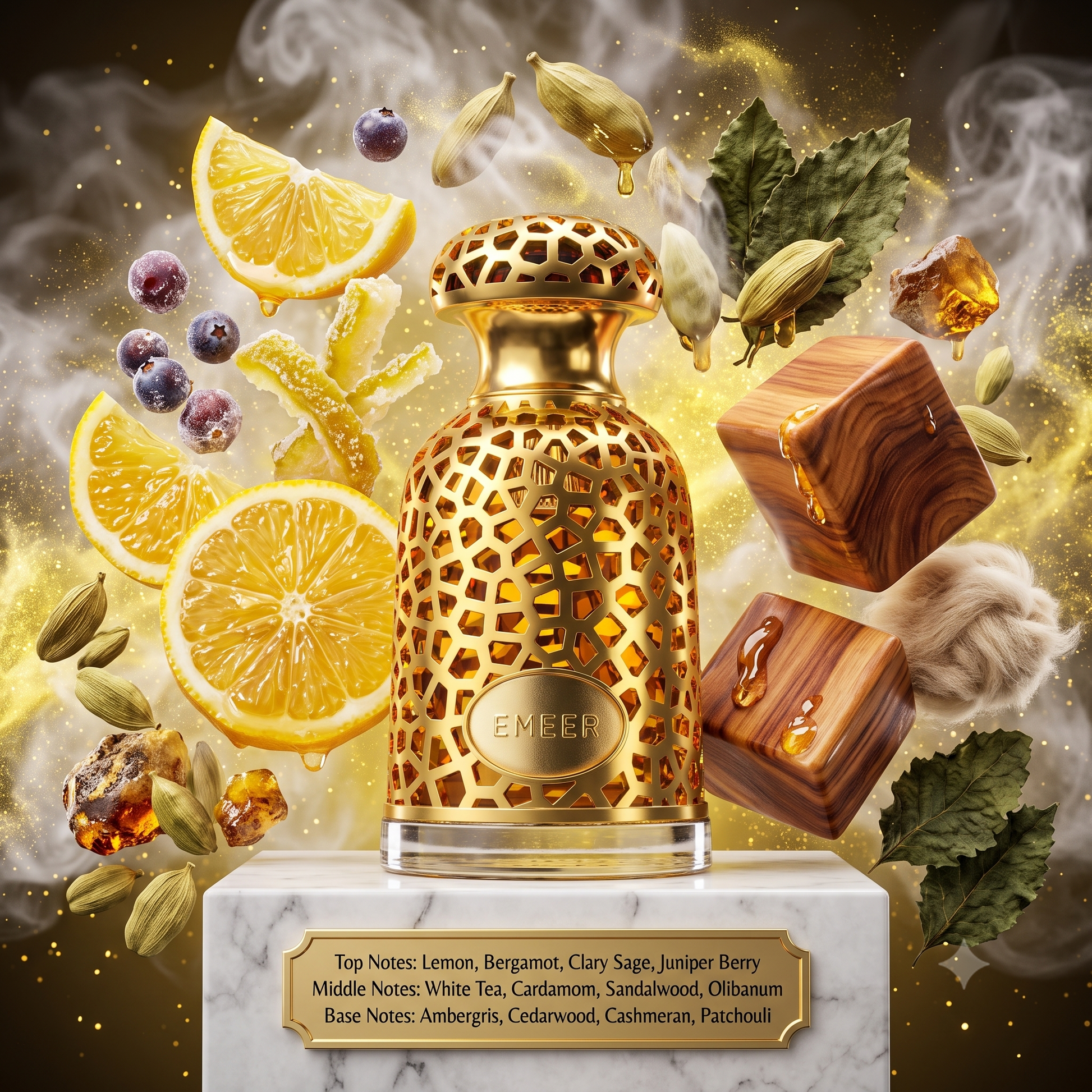 Emeer by Lattafa Samples & Travel Size (3ml, 5ml, 10ml) Fresh Citrus Aromatic Fragrance 