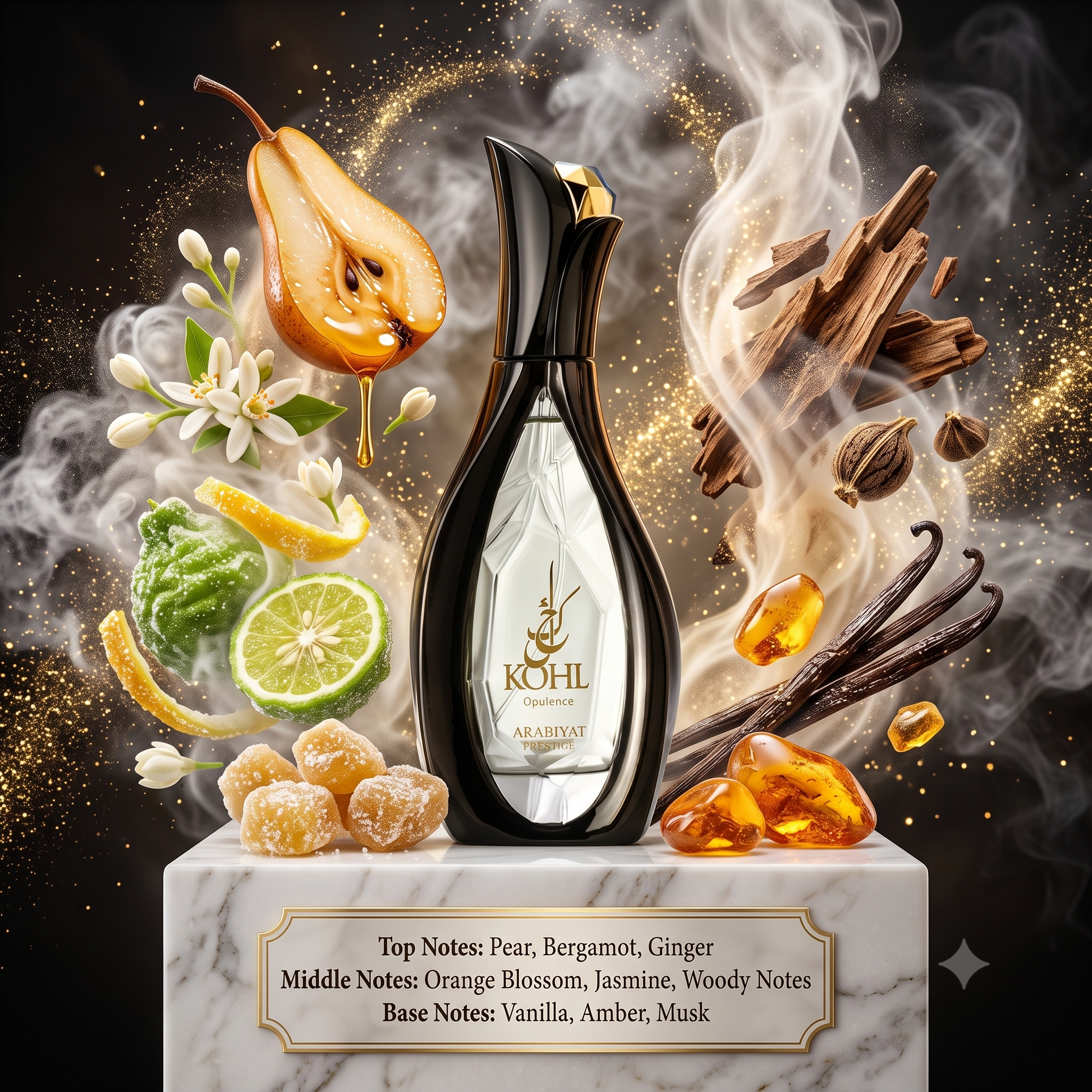 Kohl Opulence by Arabiyat Prestige Samples & Travel Size (3ml, 5ml, 10ml) Sweet Floral Fruity Fragrance 