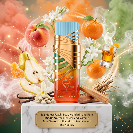 AZM Paris Corner Eau de Parfum Samples & Travel Size (3ml, 5ml, 10ml) - Boozy Fruity Tuberose Woody Fragrance 