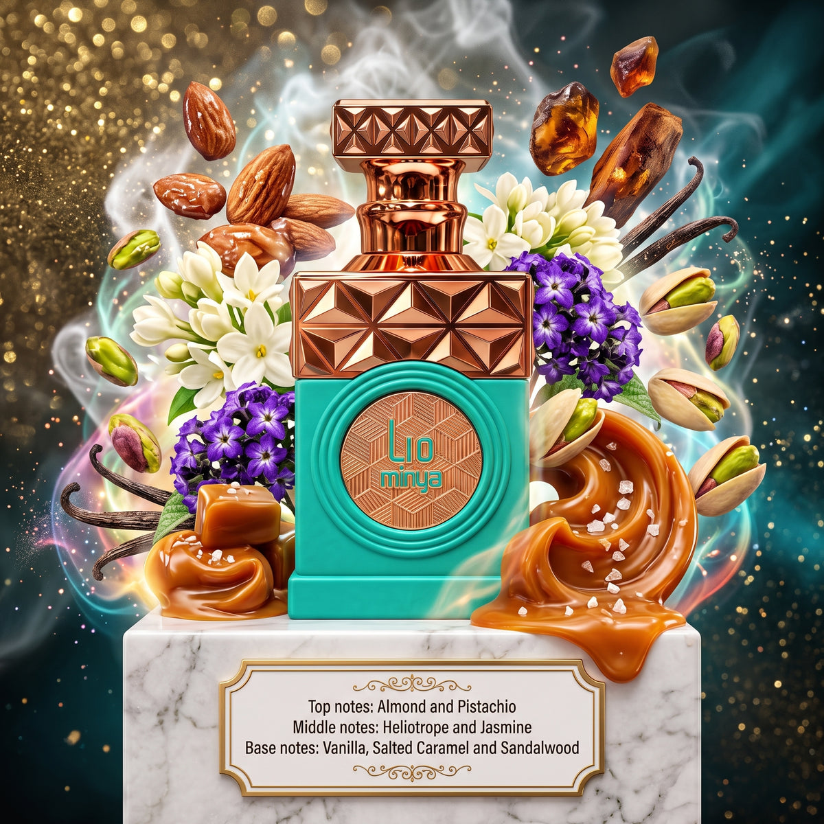 Minya by PARIS CORNER - 3ml, 5ml, 10ml Sample/Decant | Caramel, Pistachio & Vanilla 