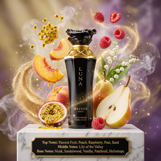 Luna by Maison Asrar Samples & Travel Size (5ml) Sweet Fruity Musk Fragrance 
