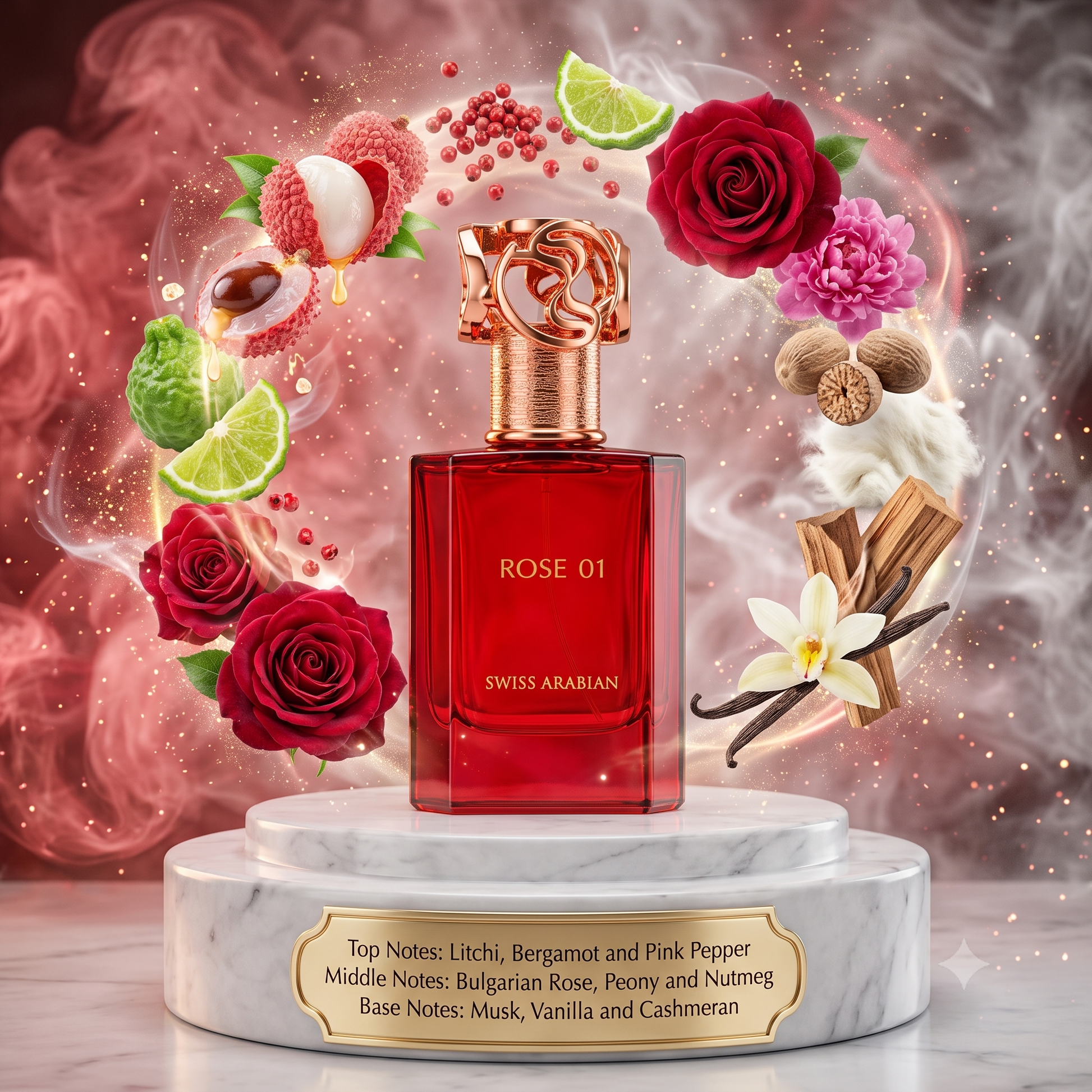 2ml/3ml/5ml Rose 01 Swiss Arabian | Swiss Arabian | Floral Woody Musk Fragrance Perfume Sample - Decants 