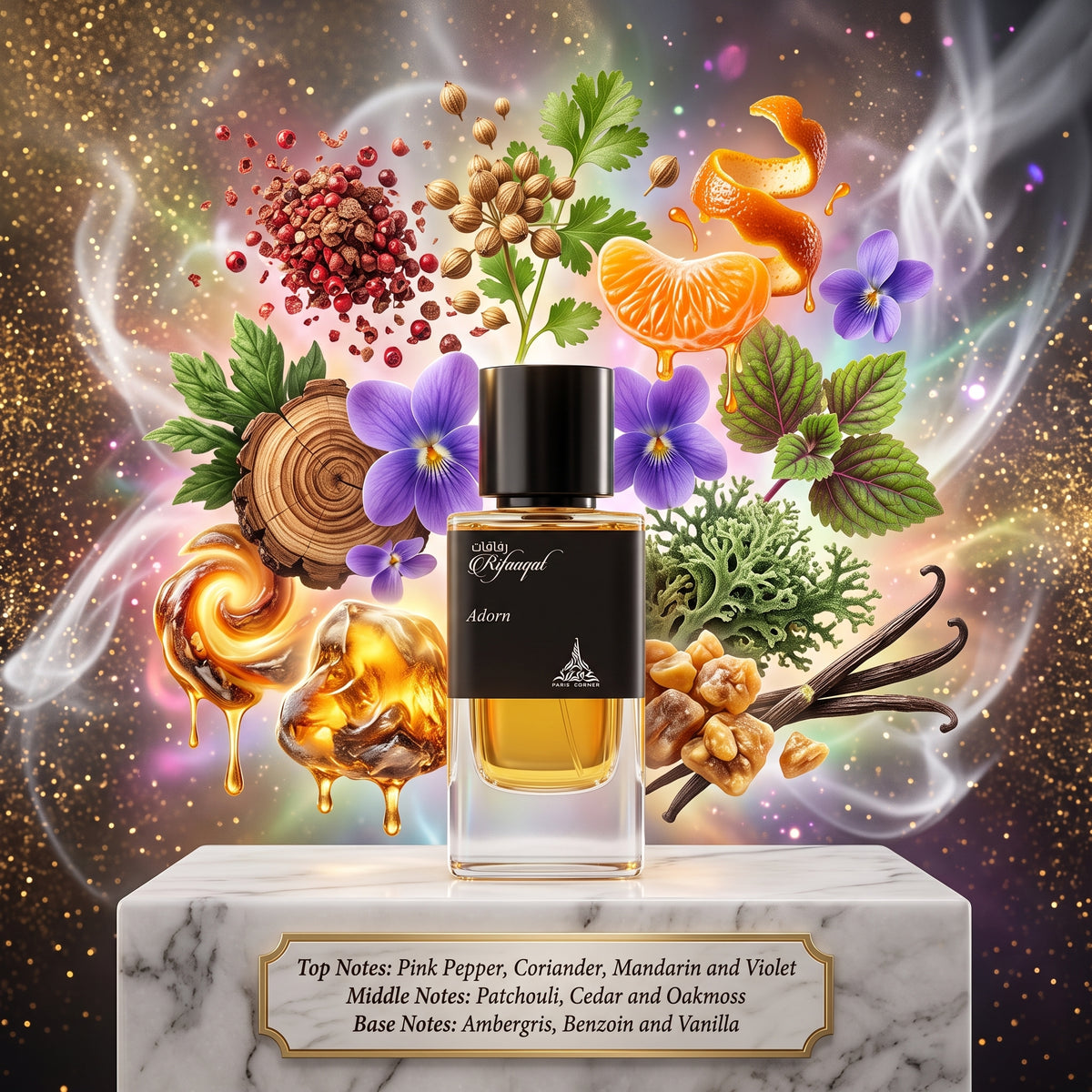 3ml/5ml/10ml Rifaaqat Adorn 100ml EDP | Paris Corner | Sample/Decant |Pink Pepper Cedar Vanilla Ambergris Perfume - Fragrance 