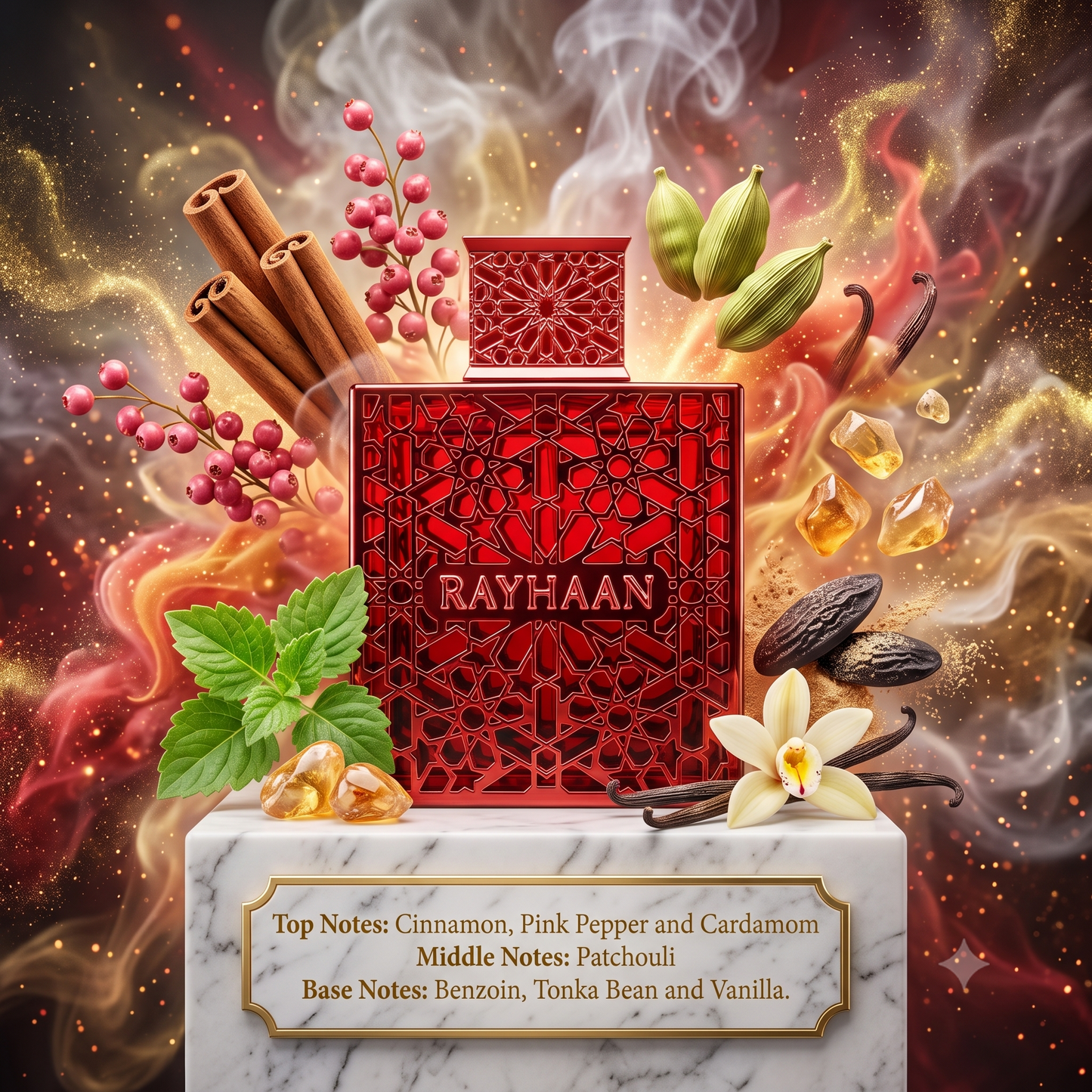 Crimson 100ml EDP For Men by Rayhaan Samples & Travel Size (3ml, 5ml, 10ml) Warm Spicy Amber Vanilla Fragrance 