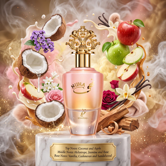 5ml Nuha 85ml EDP | Khadlaj Perfumes | Fruity Floral Woody Fragrance Perfume Sample - Decants 