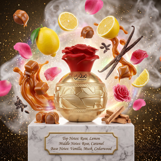 Lahdath by Lattafa Samples & Travel Size (3ml, 5ml, 10ml) Sweet Rose Gourmand Fragrance 