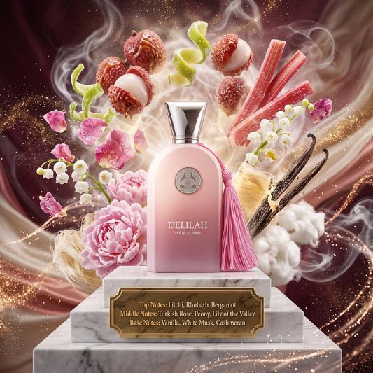 Delilah Pour Femme by Maison Alhambra Samples & Travel Size (3ml, 5ml, 10ml) Floral Fruity Rose Fragrance 
