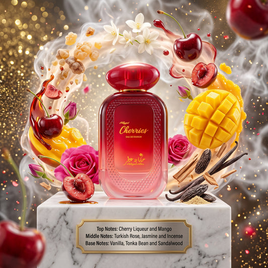 3ml/5ml/10ml Cherries 100ml EDP | Hekayat Attar | Sample/Decant | Cherry Almond Rose Vanilla Perfume - Fragrance 