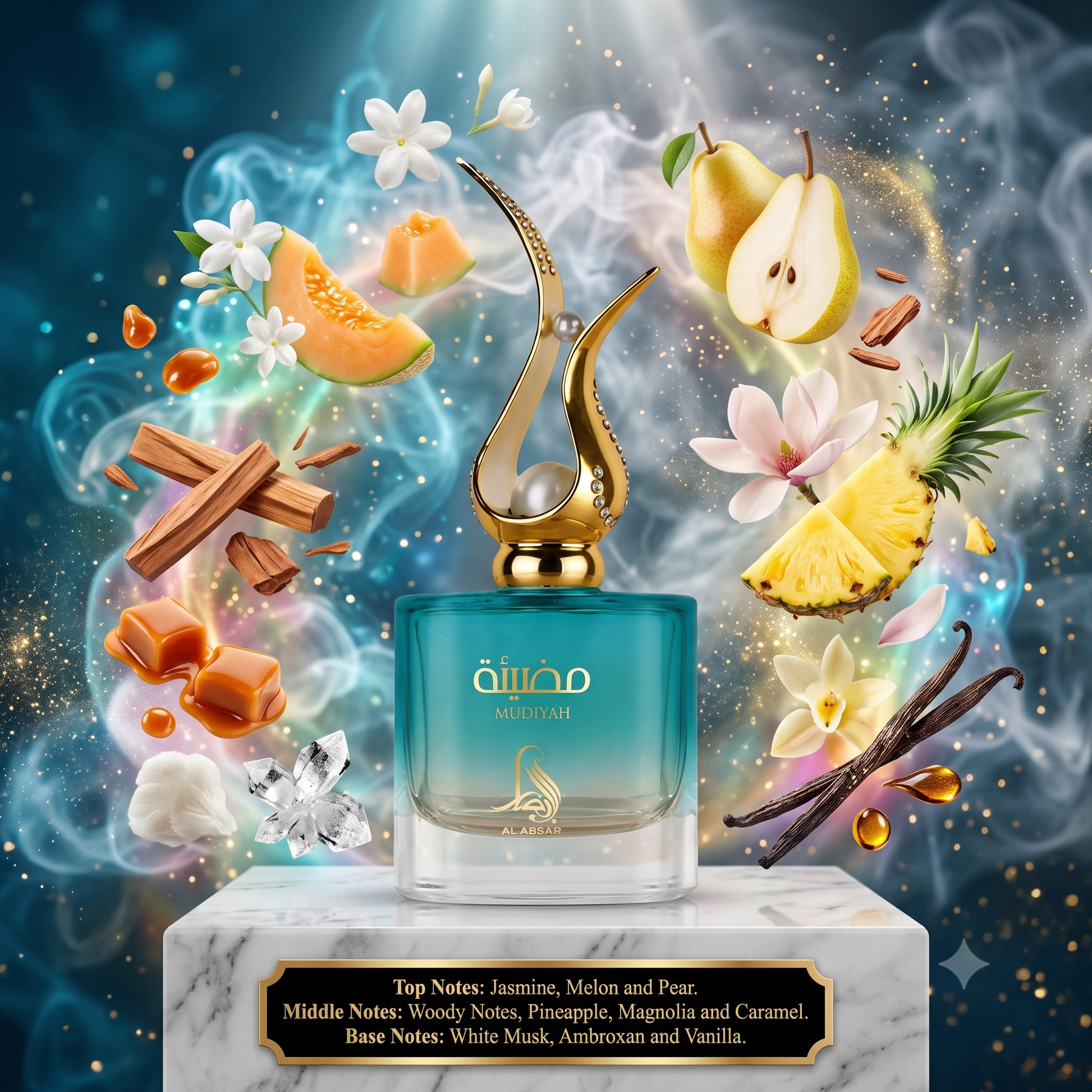 Mudiyah by AL ABSAR - 3ml, 5ml, 10ml Sample/Decant | Pear, Caramel & Woody Notes 