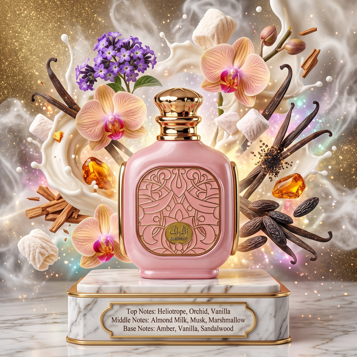Zukhruf Pink by Zimaya Samples & Travel Size (3ml, 5ml, 10ml) Sweet Creamy Gourmand Fragrance 